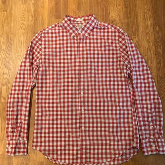 J. Crew Stretch Secret Wash Shirt Gingham. Mens M. - Picture 2 of 6